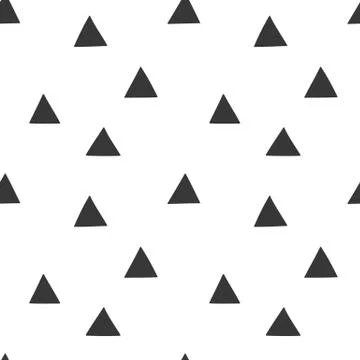 Black and white wrapping paper. Vector seamless geometric pattern with triangles Stock Illustration