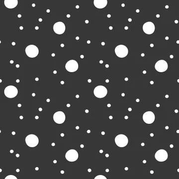 Black and white wrapping paper. Vector seamless geometric pattern with dots. Stock Illustration