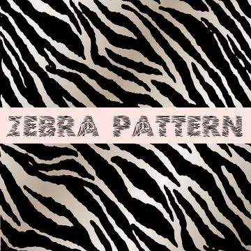 Black and white zebra pattern for texture printing, wrapping, wallpaper, te.. Stock Illustration