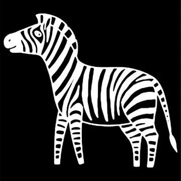 Black and white zebra vector illustration Stock Illustration