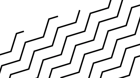 Black and white zig-zag line background animation in high resolution. Stock Footage 186549628