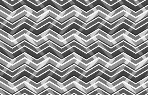 Black and white zig zag seamless pattern Stock Illustration