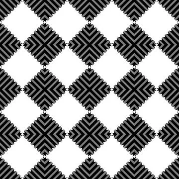 Black and white zig zag geometric pattern Stock Illustration