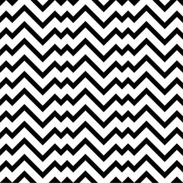 Black and white zigzag chevron minimal simple seamless pattern Stock Illustration