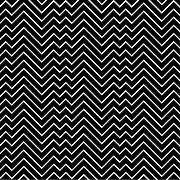 Black and white zigzag chevron minimal simple seamless pattern Stock Illustration