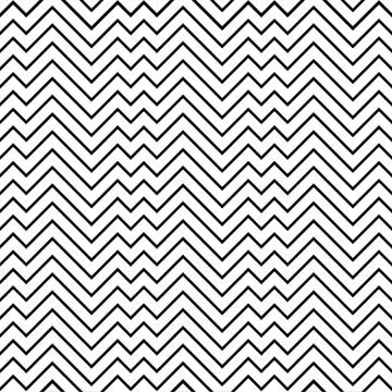 Black and white zigzag chevron minimal simple seamless pattern Stock Illustration