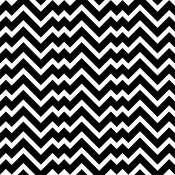 Black and white zigzag chevron minimal simple seamless pattern Stock Illustration