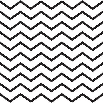 Black and white zigzag pattern, background. Chevron seamless vector. Illustrazione stock