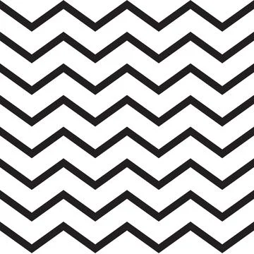 Black and white zigzag pattern, background. Chevron seamless vector. Illustrazione stock