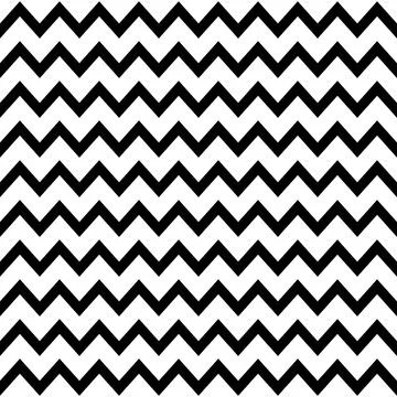 Black and white zigzag pattern, background. Chevron seamless vector. Illustrazione stock