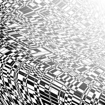 Black and write perspective abstract background. Stock Illustration