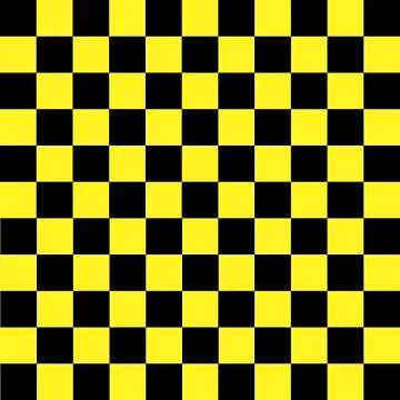 Black and yellow checkered background Illustrazione stock