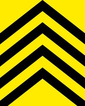 Black and yellow chevron pattern graphic design element isolated on a white.. Stock Illustration