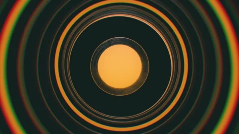 Black And Yellow Colors Abstract Glowing Circles Vídeos de archivo 265683050