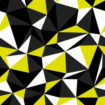 Black and Yellow Colors Triangle Seamless Pattern Illustrazione stock