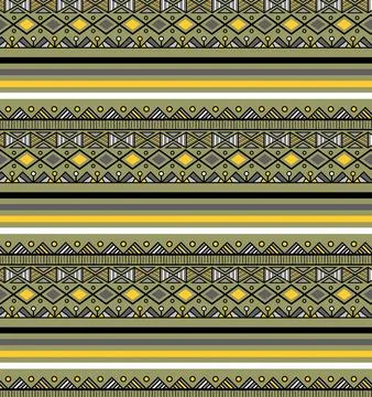 Black and yellow ethnic pattern blue background Stock Illustration