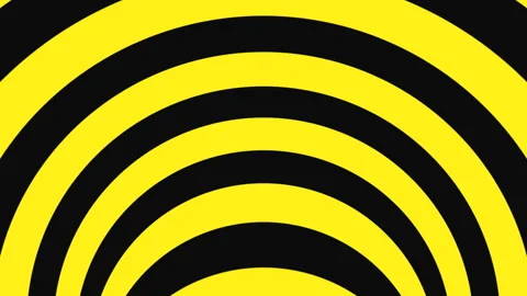 Black and yellow psychedelic optical illusion. Abstract hypnotic background. Stock Footage 116743838