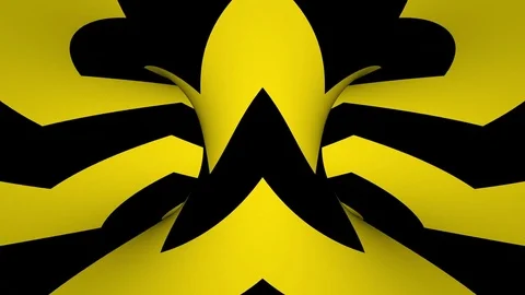 Black and Yellow Psychedelic Torus E Stock-Footage 75613487
