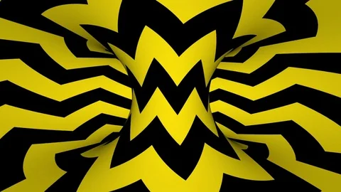 Black and Yellow Psychedelic Torus G Vídeos de archivo 75613739
