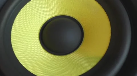 Black and Yellow Speaker Stock Footage 66778488
