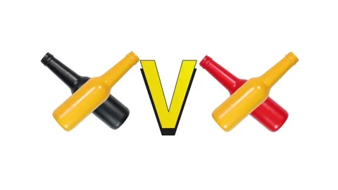 Black and Yellow Team Vs Red and Yellow Team Flippable Stop Motion Animation Stock Footage 160069073