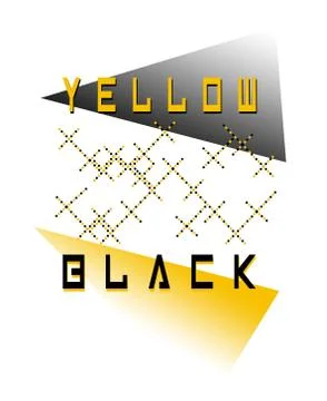 Black And yellow text design Stock Illustration