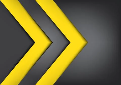 Black and yellow vector background overlap dimension,warning sign tamplate ca Stock Illustration