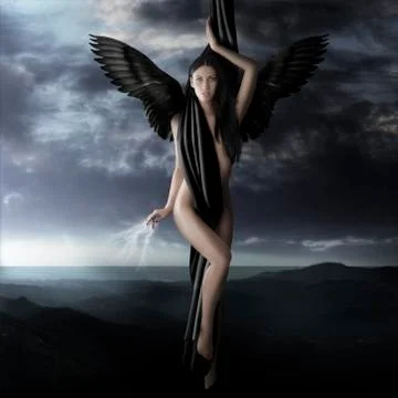 The black angel Stock Photos