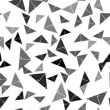 Black Angle bisector of a triangle icon isolated seamless pattern on white Illustrazione stock