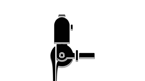 Black Angle grinder icon isolated on white background. 4K Video motion graphic Stock Footage 233815323