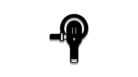 Black Angle grinder icon isolated on white background. 4K Video motion graphic Stock Footage 233965087