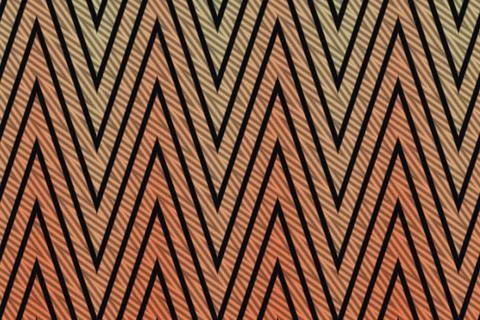 Black angular chevron lines repeat across a warm copper background creating a Stock Illustration