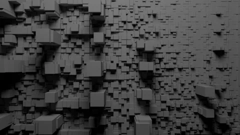 Black animated 3d cubes Stock Footage 243310076