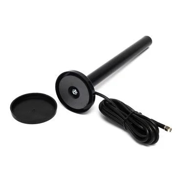 Black antenna angled with cable Stock Photos