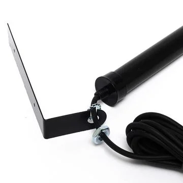 Black antenna with l bracket mount and cable Stock Photos