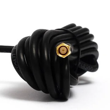 Black antenna tall thin standing Stock Photos