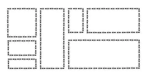 Black ants square border. Ants forming rectangular shape isolated in white Stock Illustration
