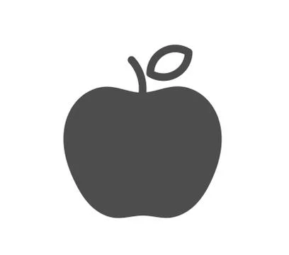 Black apple fruit icon. Vector illustration. Stock Illustration