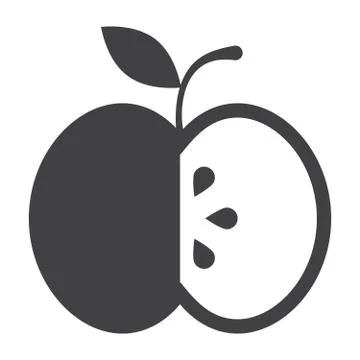 Black Apple Icon Stock Illustration