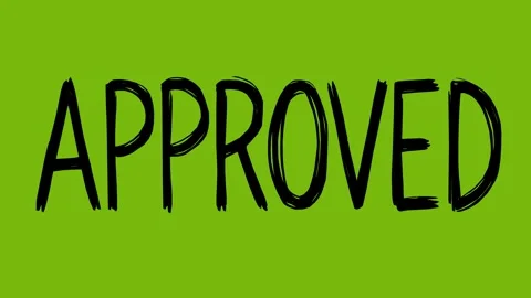 Black approved text line boil effect animation Stock Footage 341963801