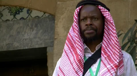 Black arabic man Stockbeeldmateriaal 35639382