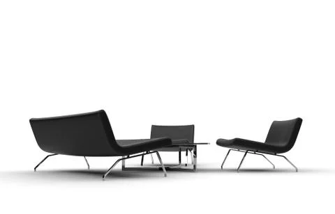 Black Armchairs Stock Illustration