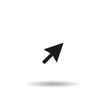 Black arrow black web icon, fine line illustration for mobile app Stock Illustration