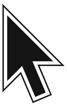 Black arrow cursor. Classic mouse pointer icon 스톡 일러스트