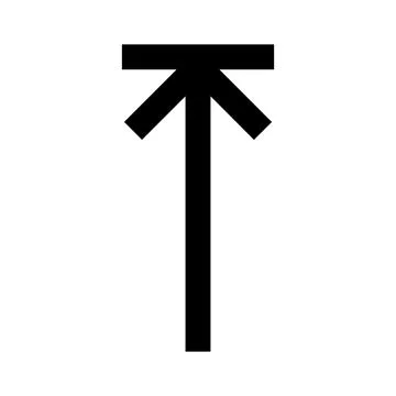 Black arrow icon with horizontal bar isolated on transparent background 스톡 일러스트