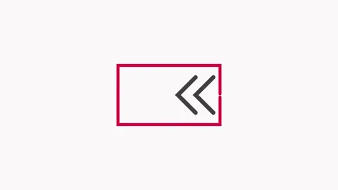 Black arrow icon with red boundary Stock Footage 332824374