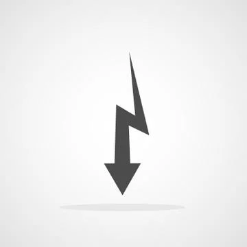 Black arrow icon. Vector illustration Illustrazione stock