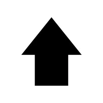 Black up arrow icon for web and apps. vector illustration. Illustrazione stock