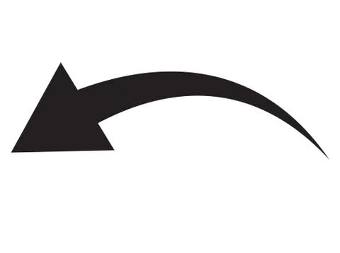 Black arrow icon on white background. arrow indicated the direction symbol. Illustrazione stock
