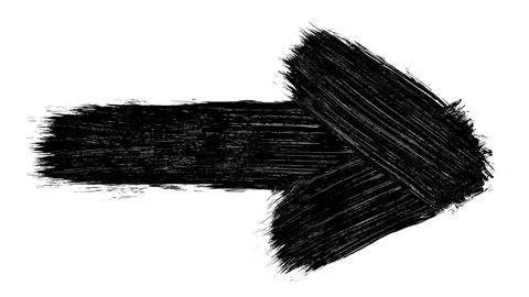 Black arrow isolated on white background Illustration